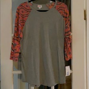 LuLa Roe Randy Raglan. Size XL. New with tags.
